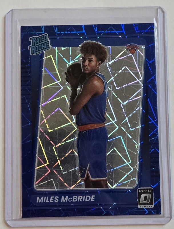 2021-22 Panini Donruss Optic Rated Rookie Miles McBride #174 Blue Velocity Prizm