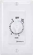 Intermatic SW12HWK 12-Hour Spring Wound Timer, White - Energy Efficient Contr...