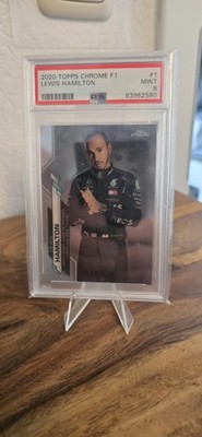 2020 TOPPS CHROME FORMULA ONE F 1   Hamilton portrait base PSA 9