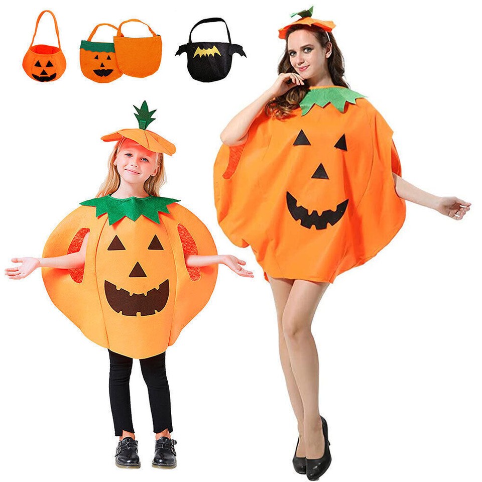 Halloween Fancy Dress Party Adults Kids Novelty Pumpkin Children