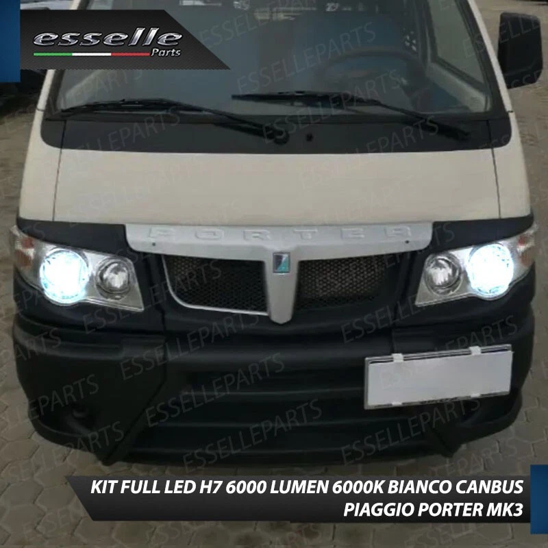 CONVERSIONE FARI LED PIAGGIO PORTER MK3 III CANBUS 6000K BIANCO GHIACCIO - Immagine 2 di 4