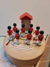 Old German Erzgebirge Boxed Figural Toy Soldiers Ensemble