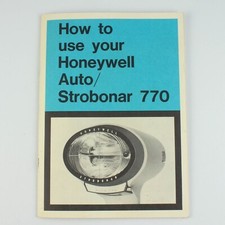 Honeywell Auto/Strobonar 770 - Flash Manual -Instruction Booklet