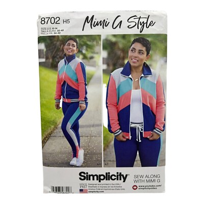 Simplicity 8702 H5 Size U.S. 6-14 Women's Jogging Sports Outift Sewing Pattern