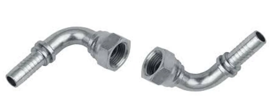 Hydroscand Hydraulic 90 Degree Swept BSP Swivel Female Hosetail Insert Hose