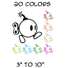 Bob-Omg Bomb Sticker Vinyl Decal Super Mario Bros Nintendo Car Window Wall Decor