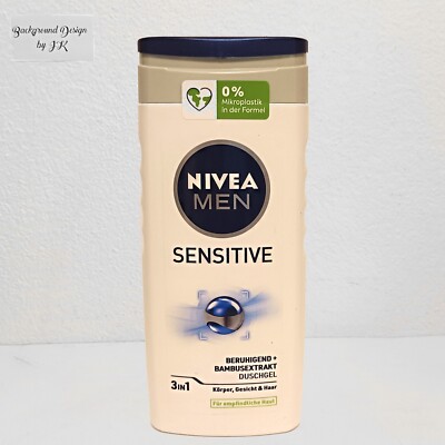 Nivea Men Sensitive 3-in-1 Duschgel 250 Ml – Alkoholfrei, Mit Bambusextrakt, Für Körper, Gesicht & Haare