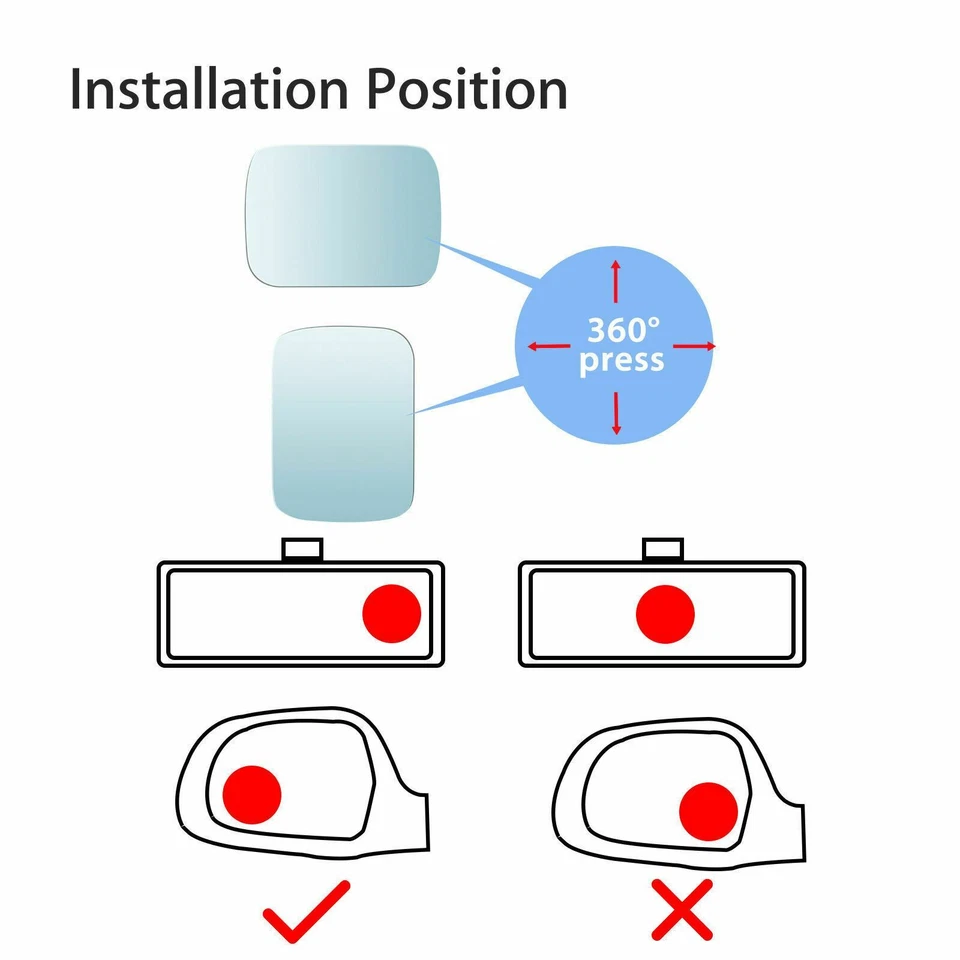 Espejo retrovisor gran angular de punto ciego azul de 2 piezas para Subaru Foto 3 de 4