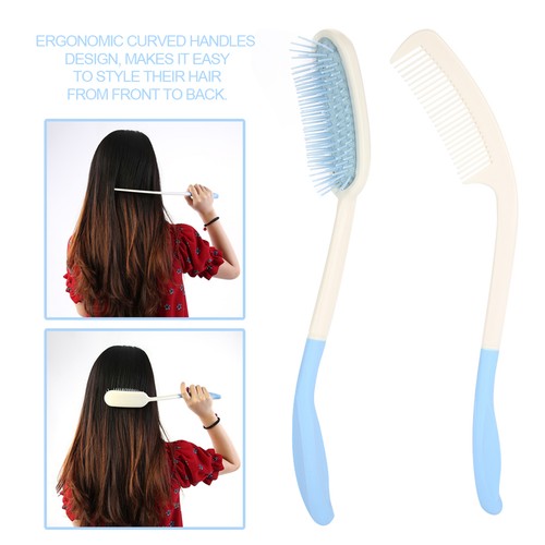 Long Handle Comb Hair Brush Anti slip Ergonomic Long Comb Reach - Zdjęcie 3 z 13