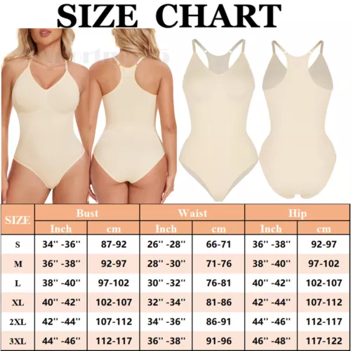 Women Seamless Racerback Body Shaper Tummy Control Slimming Shapewear Bodysuit - Picture 16 of 21