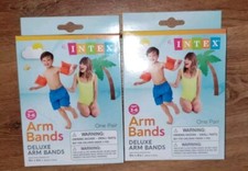 two Pairs Of Floaties Intex Arm Bands Floats 9  X 6  Ages 3-6 Swimming Safety