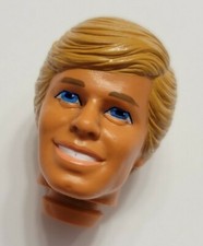 BARBIE DOLL HEAD ONLY FOR REPLACEMENT OR OOAK KEN BLONDE MOLDED HAIR 1980s 1990s