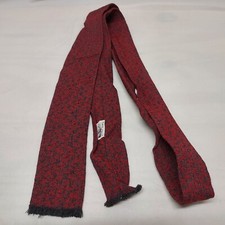 Vintage Square Bottom Neck Tie Black Forest By Tarmon Red Gray
