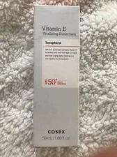 Cosrx Vitamin E, Vitalizing Sunscreen, SPF 50+, 1.69oz - 50 ml -NEW Exp 02/2025