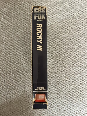 Rocky III 3 Original First Release 1982 Big Box VHS CBS FOX Slide