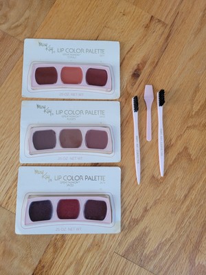 Vintage Mary Kay Lip Color Palette Lot 471 472 474 and Make Up Brush