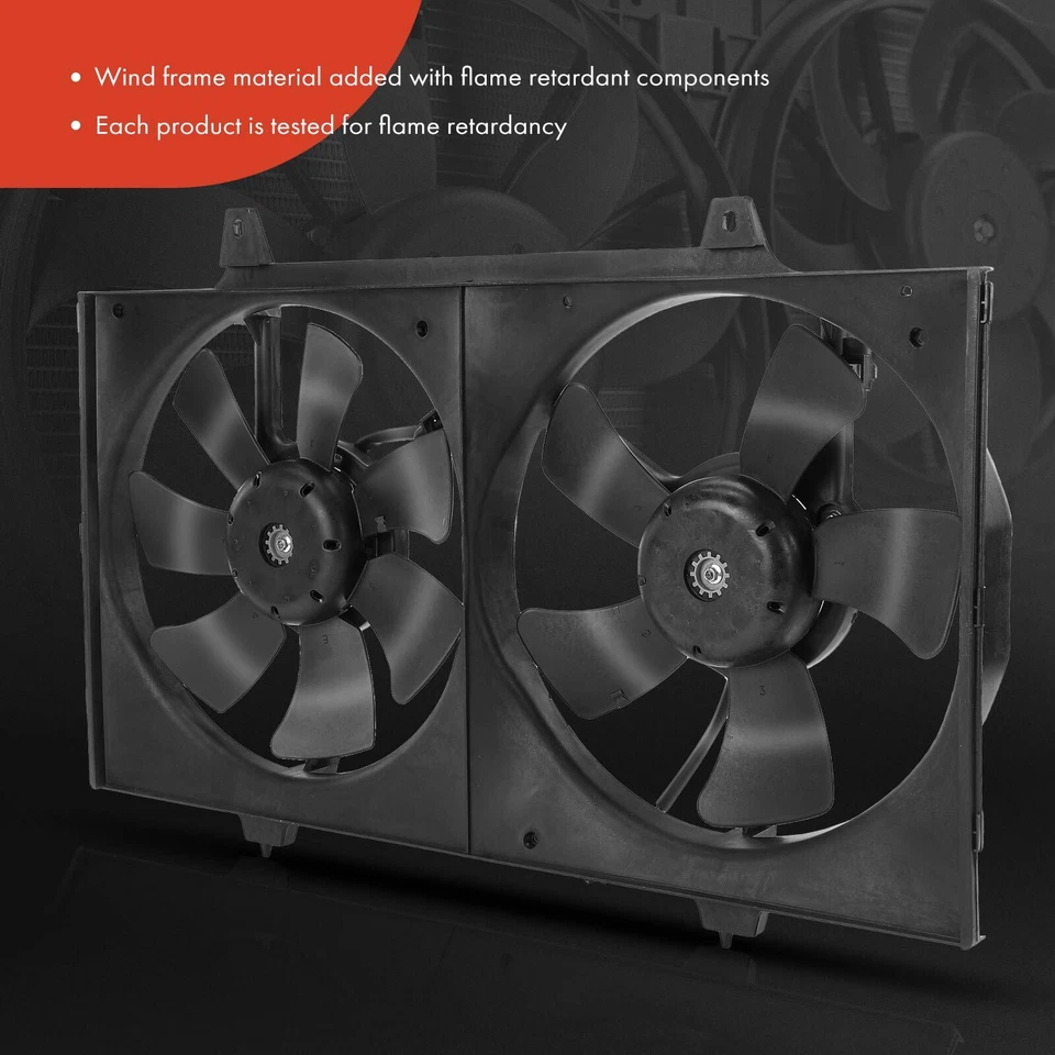 Conjunto de ventilador de refrigeração radiador duplo para Nissan Altima 1993 1994 1995-1997 L4 2.4L - Imagem 3 de 4