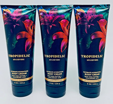 3 BATH  BODY WORKS TROPIDELIC 24 HOUR MOISTURE ULTRA SHEA BODY CREAM 8oz NEW