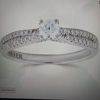 The Forever Diamant Platin 0,40ct Gesamt Diamant Ring - Größe 0