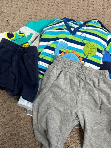 Baby Toddler LOT Up to 12 Mo Clothing Lot PJs Tops Pants Shirts Casual Pullovers - Picture 7 of 18