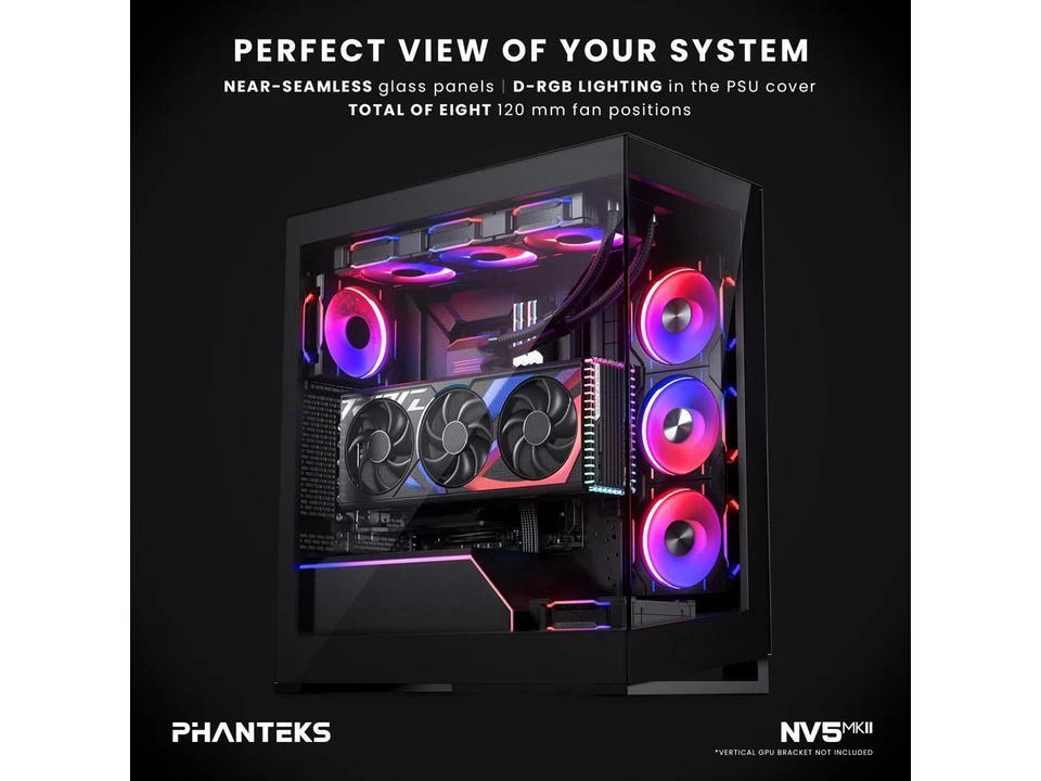 Phanteks NV5 MK2, Showcase Mid-Tower Chassis, Rear-Connect MB Support, - Image 4 of 4