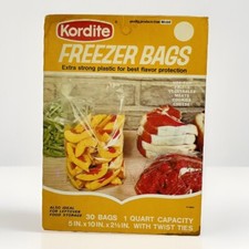 1973 Kordite Freezer Plastic Bags (Open -14 B...