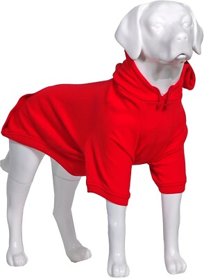 Blank Basic Hoodie Sweatshirt for Dogs 100% Cotton For Small Medium Dogs Red XXL