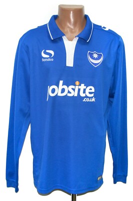 PORTSMOUTH 2015/2016 HOME FOOTBALL SHIRT SONDICO SIZE L ADULT LONG