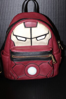 Loungefly Marvel Iron Man Cosplay Mini Backpack REACTOR LIGHTS UP