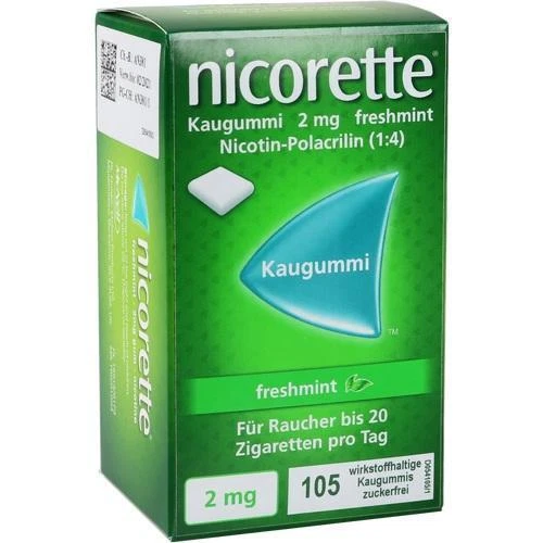 PHARMA GERKE ARZNEIMITTELVERTRIEBS GMBH NICORETTE 2 mg freshmint Kaugummi 105 St PZN 7274812