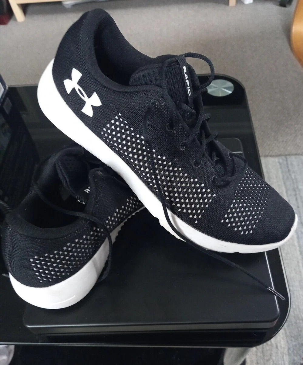 Mens UNDER ARMOUR Black Rapid Trainers UK 9 EU 44 RRP 56 GREAT CONDITION