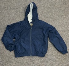 Charles River Apparel Portsmouth Jacket Lined Hooded Navy Blue Youth Medium