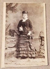 1900s Woman Dress Amalia Kininger N.Y. Cabinet Photo Card