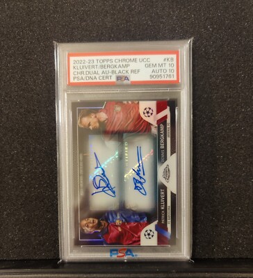 Kluivert/Bergkamp 10/10 PSA 10 2022-23 Topps Chrome black 