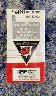 Eberhard Faber,Berol 3000 Chisel-Tip Permanent Markers, Red ,64292- 1 dozen