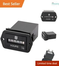 Mechanical Hour Meter AC 110-250V Small Engines Boats Generators 6 Digit Display