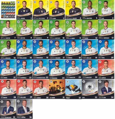 EM Euro 2016 - Alle REWE Einzelkarten 1-36 - aussuchen