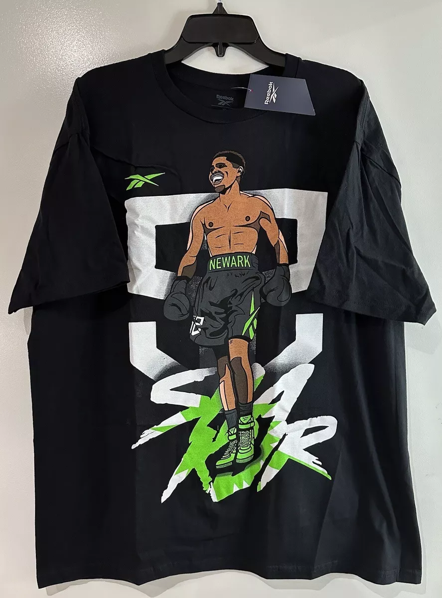 2023 SOLD OUT REEBOK SHAKUR STEVENSON FIGHT BLACK SHIRT Sz XLARGE