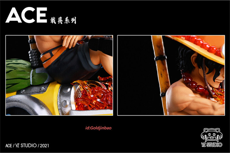 YZ Studios One Piece Portgas D. Ace Resin Model Striker Statue In