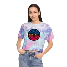 Mr. Zogs Sex Wax Large Classic Logo Premium Unique Color Tie-Dye Crop Top