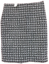 SK18659 NWT TALBOTS Women Polyester Textured Straight Pencil Skirt Plaid 6P 119
