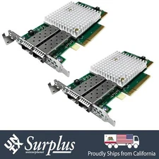 Lot of 2 Solarflare SFN7122F Dual Port 10GB NIC SFP+ PCIe I/O Server Adapter