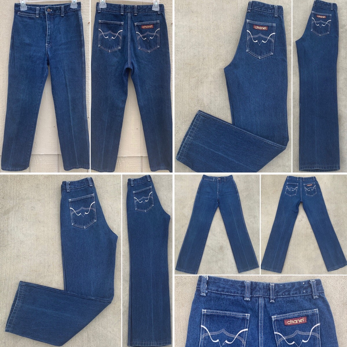 CHANEL パンツ 42　L〜LL Vintage chanel Jeans Paris NY High Waist Talon 42 Zipper