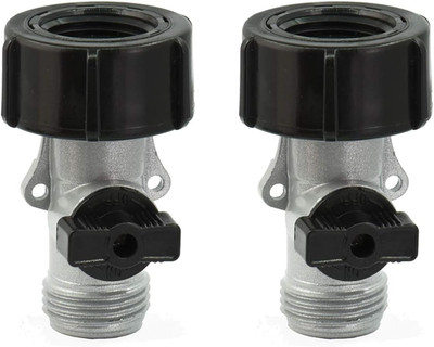 Garden Hose Shut-Off Connector,Full Flow Hose End,Zinc