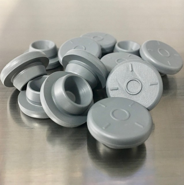 48 Gray Rubber Bottle Stoppers Self Healing Injection Ports Liquid