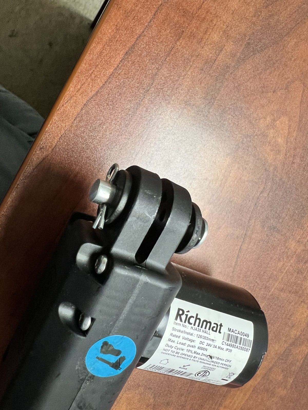 Richmat MACA0049 (HJA35) Adjustable Bed Foot Actuator Motor (125/303mm)