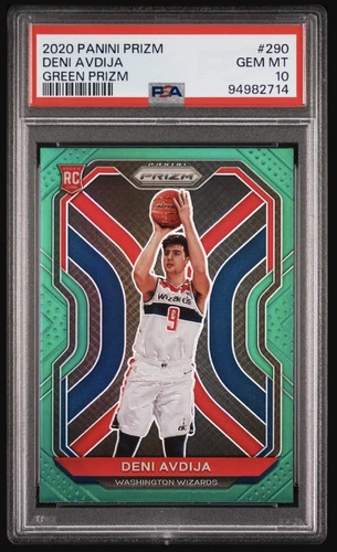DENI AVDIJA - 2020 Panini Prizm Green #290 Rookie RC Gem Mint PSA 10