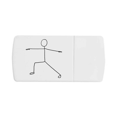 Pillendose ''Yoga Warrior II Pose'' mit Tablettenteiler (PI00031535)
