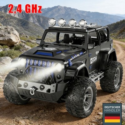 1:18 Ferngesteuertes Auto,2.4GHz All-Terrain-RC-Truck Rock, Monstertruck Schwarz