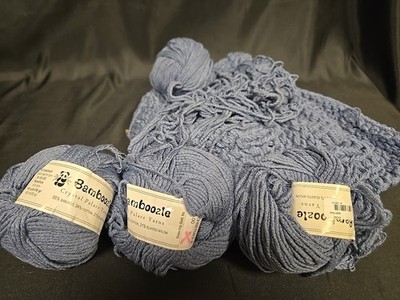 NEW 3 Balls & BONUS YARN Crystal Palace Bamboozle 50g/90yd Dutch Blue